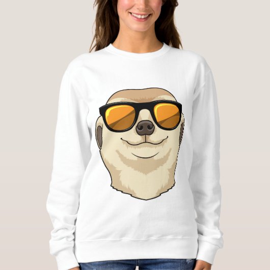 Sweatshirt Meerkat avec lunettes de soleil (Devant)