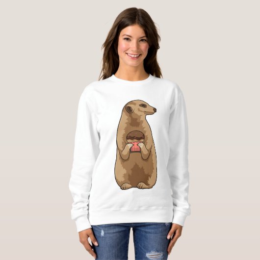 Sweatshirt Meerkat avec Muffin (Devant entier)
