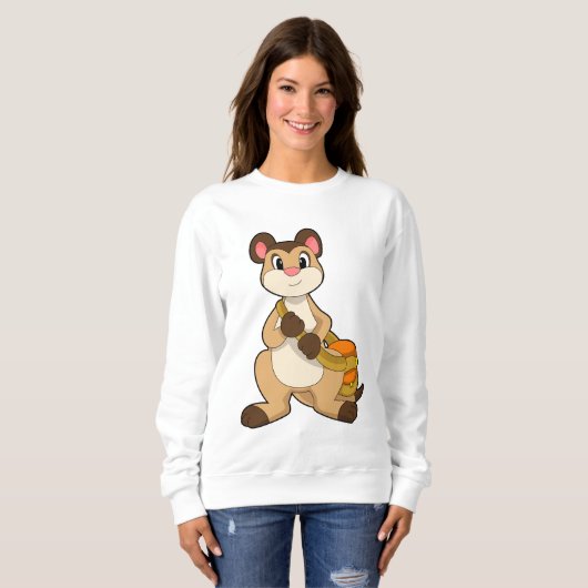 Sweatshirt Meerkat avec sac (Devant entier)