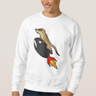 Sweatshirt Meerkat en vol avec fusée