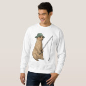 Sweatshirt Meerkat Fishing Fisher (Devant entier)