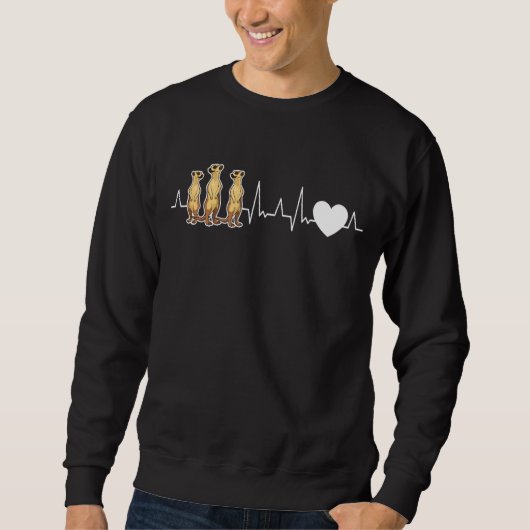 Sweatshirt Meerkat Heartbeat (Devant)