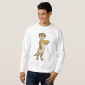 Sweatshirt Meerkat with pizza (Devant entier)