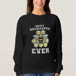 Sweatshirt Meilleur apiculteur jamais apiculture Rétro Honeyc