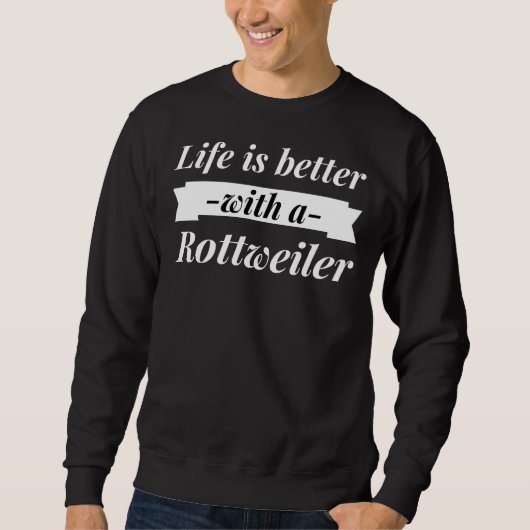 Sweatshirt Meilleur Avec Un Scoop Raccord Rottweiler (Devant)