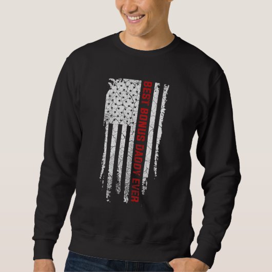 Sweatshirt Meilleur Bonus Daddy Jamais American Usa Drapeau D (Devant)