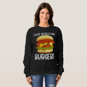 Sweatshirt Meilleur Burger Design Pour Hommes Femmes Hamburge (Devant entier)