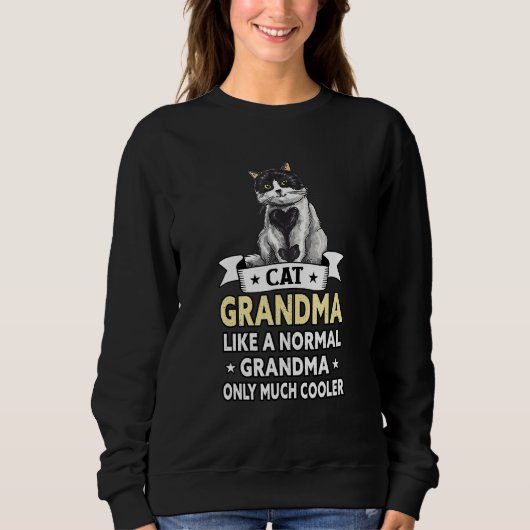 Sweatshirt Meilleur Chat Grand-mère Jamat Chat (Devant)