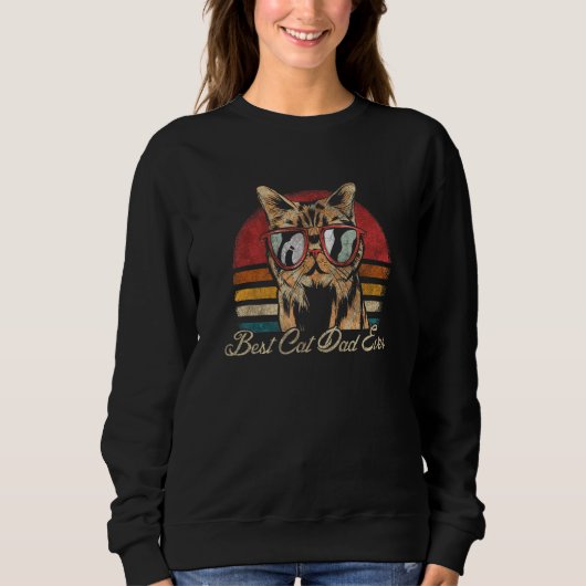 Sweatshirt Meilleur Chat Papa Jamais Animal Chat Fourrure Pèr (Devant)