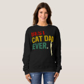 Sweatshirt Meilleur Chat Papa Jamais Chat Papa Fête du Père (Devant entier)