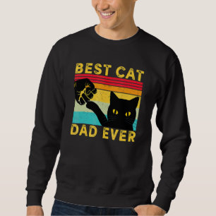 Sweatshirt Meilleur Chat Papa Jamais Chat Papa Fist Bump Fist