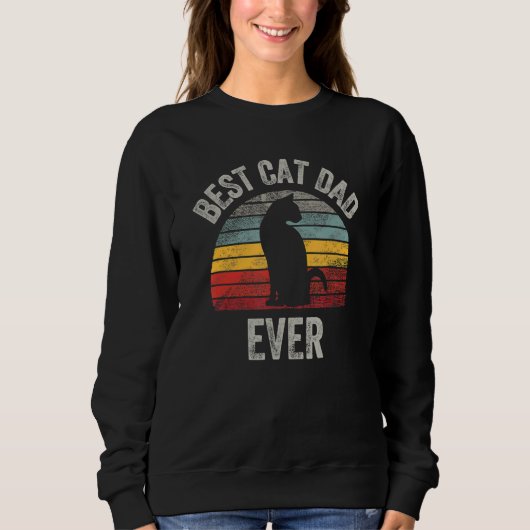 Sweatshirt Meilleur Chat Papa Jamais Chats (Devant)