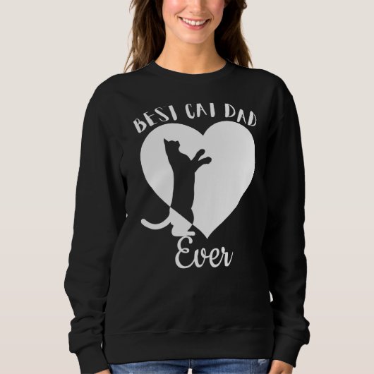 Sweatshirt Meilleur Chat Papa Jamais Mignonne Chats Noirs Vin (Devant)