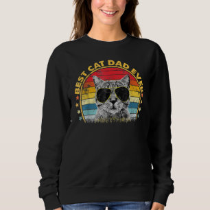 Sweatshirt Meilleur Chat Papa Jamais Style Vintage Hommes Bum