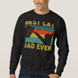 Sweatshirt Meilleur Chat Papa Jamais Vintage Bump Fit Fête de