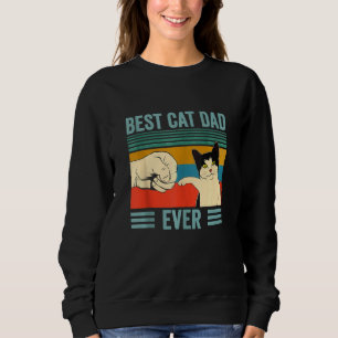 Sweatshirt Meilleur Chat Papa Jamais Vintage, Cat Buddy, Prop