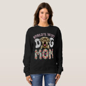Sweatshirt Meilleur chien du Labrador Maman Léopard Mère Da d (Devant entier)