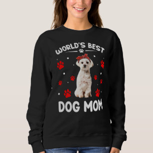 Sweatshirt Meilleur Chien Maltais Maman Fête des Mères Drôle