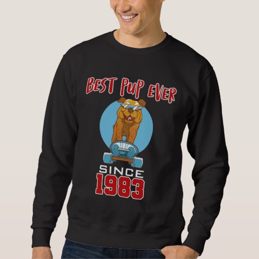 Sweatshirt Meilleur chiot depuis 1983 (Devant)