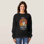 Sweatshirt Meilleur Corgi Chien Papa Jamais Costume Propriéta (Devant entier)