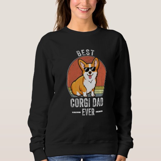 Sweatshirt Meilleur Corgi Chien Papa Jamais Costume Propriéta (Devant)