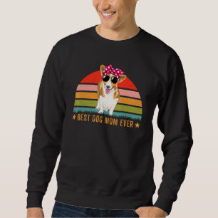 Sweatshirt Meilleur Corgi Maman Ever Chien Maman Retro Vintag