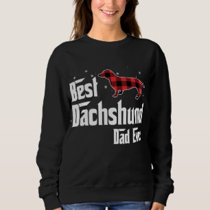 Sweatshirt Meilleur Dachshund Papa Jamais Rouge Parié Noël Po