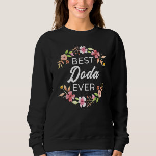 Sweatshirt Meilleur Doda Jamais Tante Juive Florale
