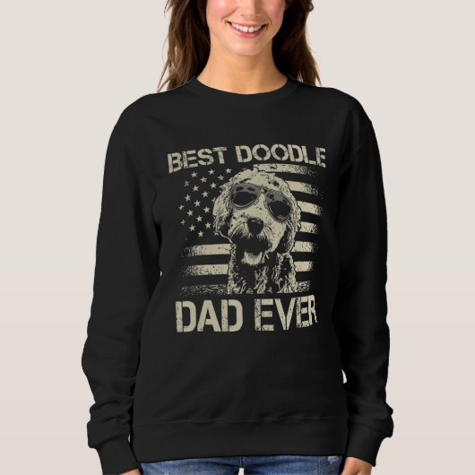 Sweatshirt Meilleur Doodle Papa Jamais Goldendoodle Merican F (Devant)