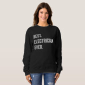 Sweatshirt Meilleur électricien jamais Vintage (Devant entier)