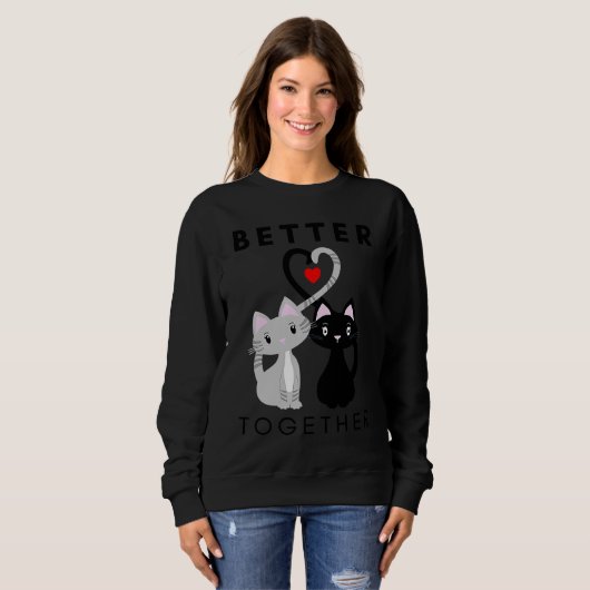 Sweatshirt Meilleur ensemble de chats (Devant entier)