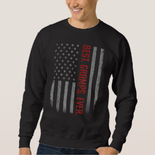 Sweatshirt Meilleur Grampa Drapeau Américain Pour La Fête des