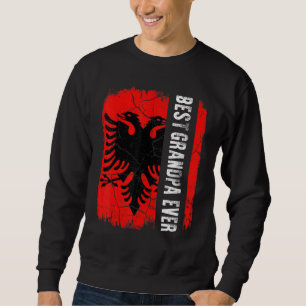 Sweatshirt Meilleur grand-père albanais ever Drapeau de l'Alb