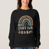 Sweatshirt Meilleur Greffier de la Cour Ever Leopard Rainbow  (Devant)