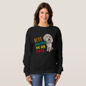 Sweatshirt Meilleur Maltipoo Chien Papa Jamais Fête des pères (Devant entier)