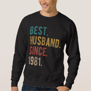 Sweatshirt Meilleur Mari depuis 1981 41e anniversaire de Mari