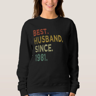 Sweatshirt Meilleur Mari depuis 1981 41e anniversaire de Mari