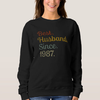 Sweatshirt Meilleur Mari depuis 1987 Funny 35th Mariage Anniv