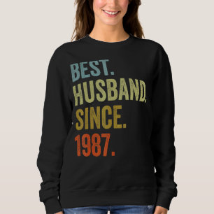 Sweatshirt Meilleur Mari Homme Depuis 1987 Anniversaire Maria