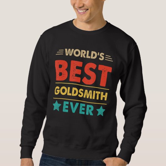 Sweatshirt Meilleur Orfèvre Rétro du Monde (Devant)