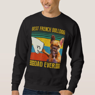 Sweatshirt Meilleur Papa Bouledogue Français Vintage Pour Pap