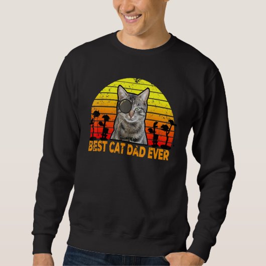 Sweatshirt Meilleur papa chat du monde 1 (Devant)