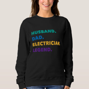 Sweatshirt Meilleur Papa Électricien Ingénieur Électricien Pè