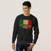 Sweatshirt Meilleur papa italien jamais Italia Drapeau Fierté (Devant entier)
