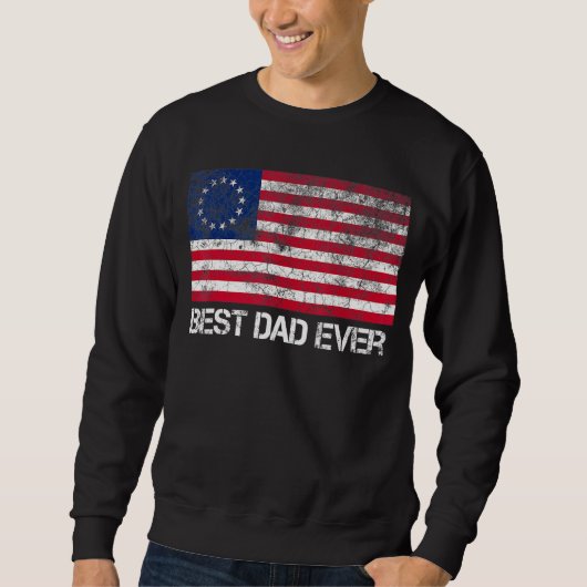 Sweatshirt Meilleur Papa Jamais Avec Nous Drapeau Américain A (Devant)