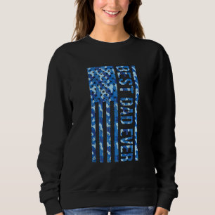 Sweatshirt Meilleur Papa Jamais Avec Nous Drapeau Américain A