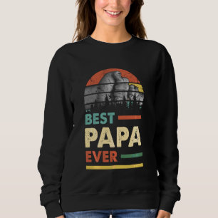 Sweatshirt Meilleur Papa Jamais Hommes Retro Décor Vintage Pa
