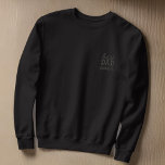 Sweatshirt Meilleur papa jamais moderne simple Monogramme Typ<br><div class="desc">Des monogrammes de lettres simples et modernes sur la nuque.</div>