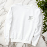 Sweatshirt Meilleur papa jamais moderne simple Monogramme Typ<br><div class="desc">Des monogrammes de lettres simples et modernes sur la nuque.</div>