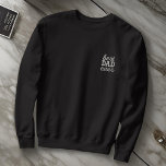 Sweatshirt Meilleur papa jamais moderne simple Monogramme Typ<br><div class="desc">Des monogrammes de lettres simples et modernes sur la nuque.</div>